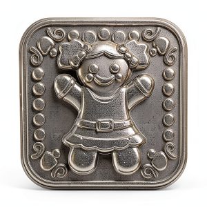 Nordic Ware Cookie Stamps Cast Aluminum Gingerbread Design-0