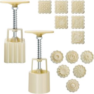 Luxiv Moon Cake Mold Food Grade Plastic 12 Patterns DIY-0
