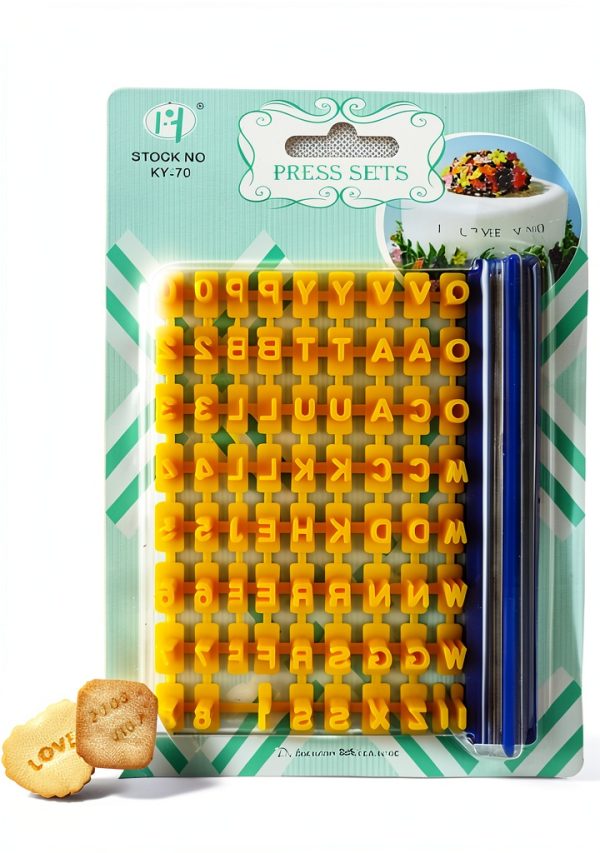 Gracelife Cookie Stamps Plastic Alphabet Numbers DIY Baking-0