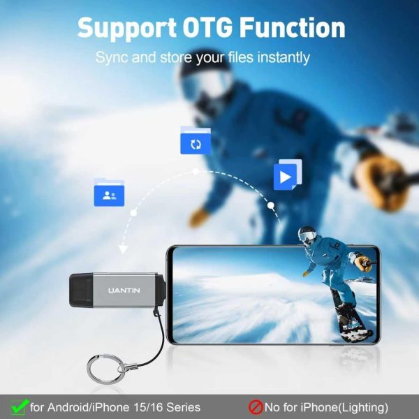 UANTIN Grey USB C Card Reader for Computer-4