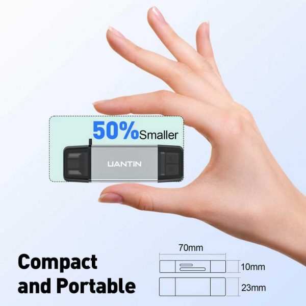 UANTIN Grey USB C Card Reader for Computer-6