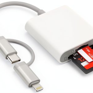 Denlane SD Card Reader for iPhone & USB Devices-0
