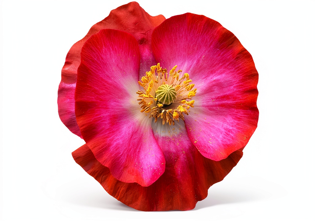 Texas Corn Poppy Mix Sherwoods Seeds growing in garden bed with honeybee