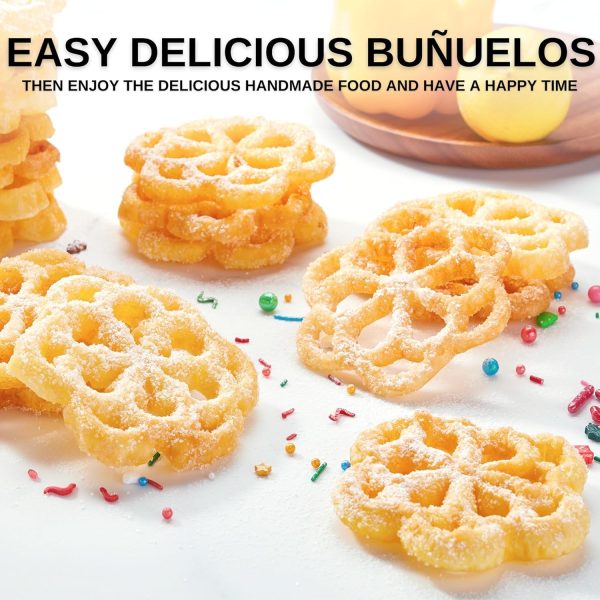 MUMSUNG Flower Bunuelos Mold Stainless Steel Christmas-6