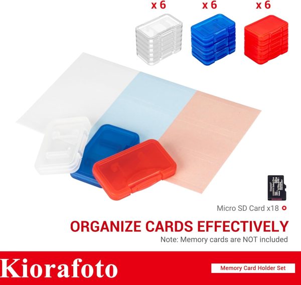 Kiorafoto Clear Memory Card Case for 18 TF MSD Cards-1