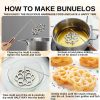 MUMSUNG Flower Bunuelos Mold Stainless Steel Christmas-5