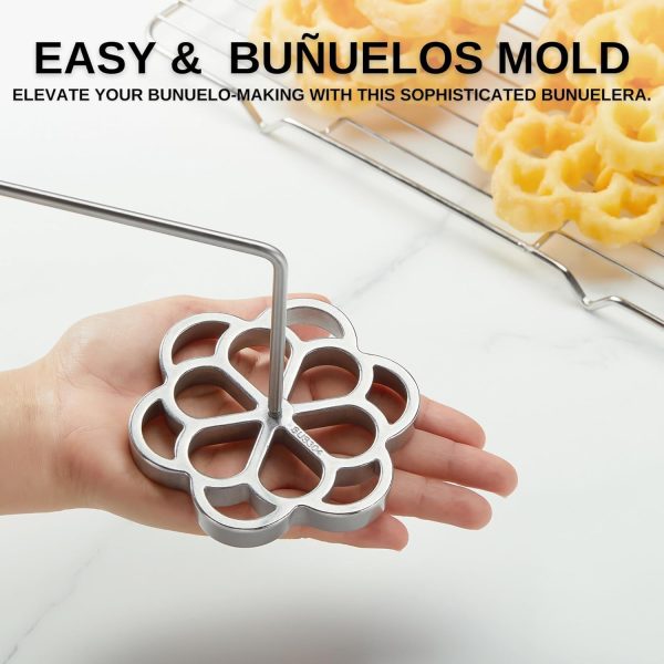 MUMSUNG Flower Bunuelos Mold Stainless Steel Christmas-4