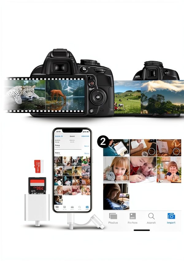 Denlane SD Card Reader for iPhone & USB Devices-7