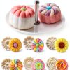 LIUSM Cookie Stamps 6 Piece Set Moon Cake Mold-1