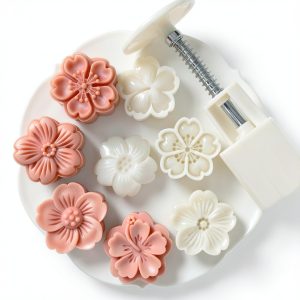 Zhuluck Cherry Blossom Mooncake Mold Plastic Cookie Stamps-0