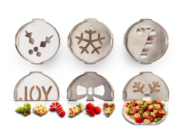 Wilton Cookie Stamps Christmas Shapes Uniform Spritz Cookies-1