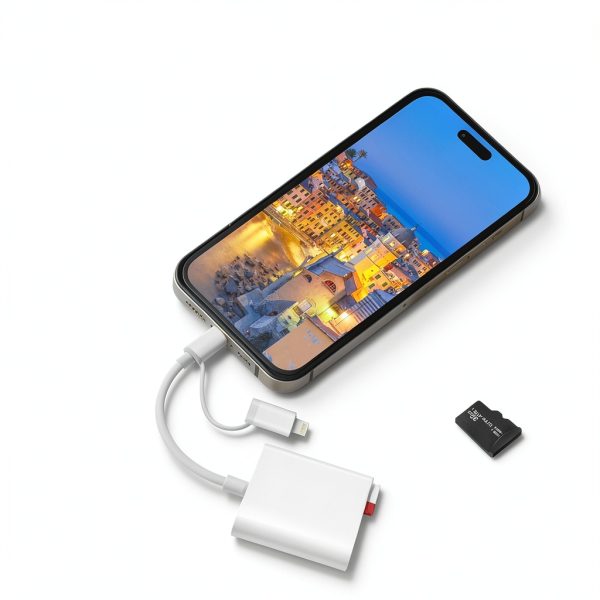 Denlane SD Card Reader for iPhone & USB Devices-2