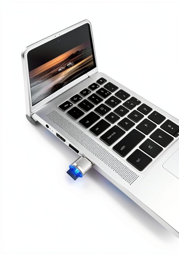 USB C Micro SD Card Reader Mepsies Gold Compact-3