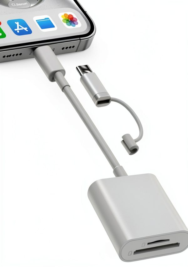 Fubiaofei Dual Slot SD Card Reader USB‑C Lightning-0