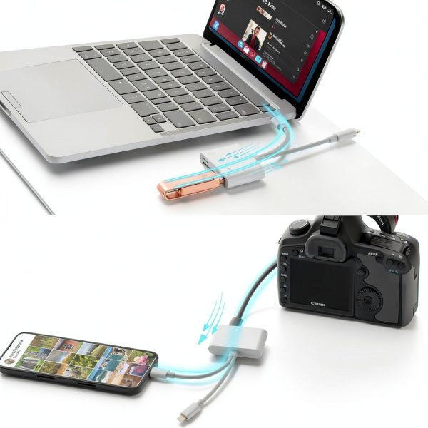 USB C SD Card Reader WEZAFO 3 in 1 Dual Slot-6