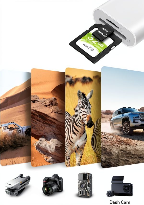 Fubiaofei Dual Slot SD Card Reader USB‑C Lightning-4