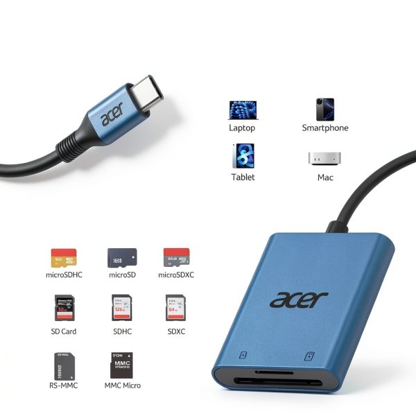 Acer USB C 3.0 SD Card Reader Midnight-6