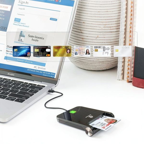 ZOWEETEK USB‑C CAC Card Reader Black Military Grade for Windows Mac-1