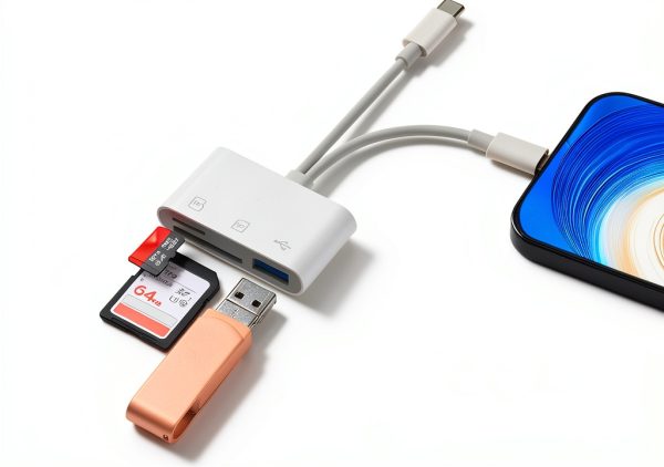 USB C SD Card Reader WEZAFO 3 in 1 Dual Slot-0