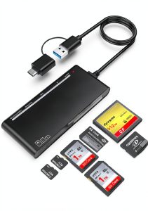 Rocketek 7-in-1 USB-C Card Reader Black 5Gbps-0