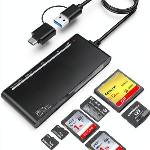 Rocketek 7-in-1 USB-C Card Reader Black 5Gbps-0