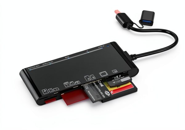 Rocketek 7-in-1 USB-C Card Reader Black 5Gbps-3