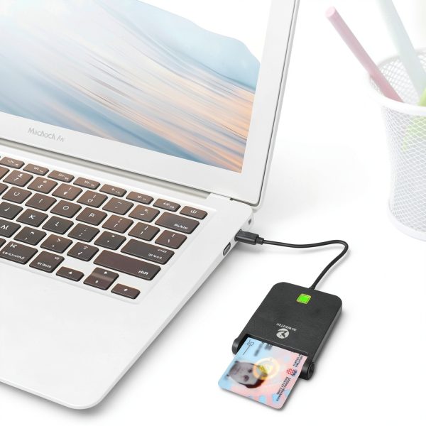 ZOWEETEK USB‑C CAC Card Reader Black Military Grade for Windows Mac-2