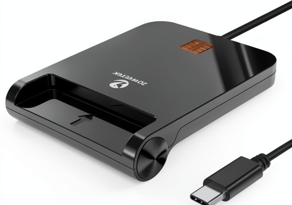 ZOWEETEK USB‑C CAC Card Reader Black Military Grade for Windows Mac-0