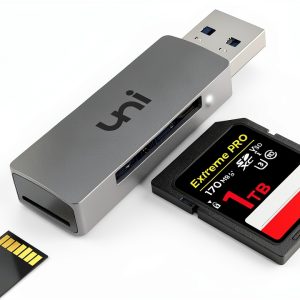 uni Super Speed USB SD Card Reader Grey-0