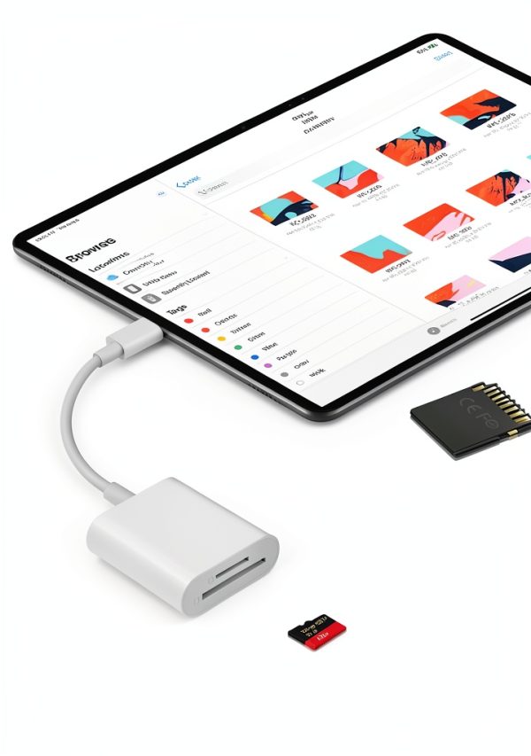 WNXSLOAD USB-C SD Card Reader with Dual Slots 2-4 USB-C Options White-5