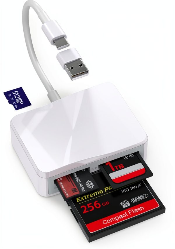 RRSITIAU USB-C Card Reader 4-in-1 Black-0