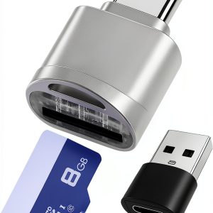 USB C Micro SD Card Reader Mepsies Gold Compact-0