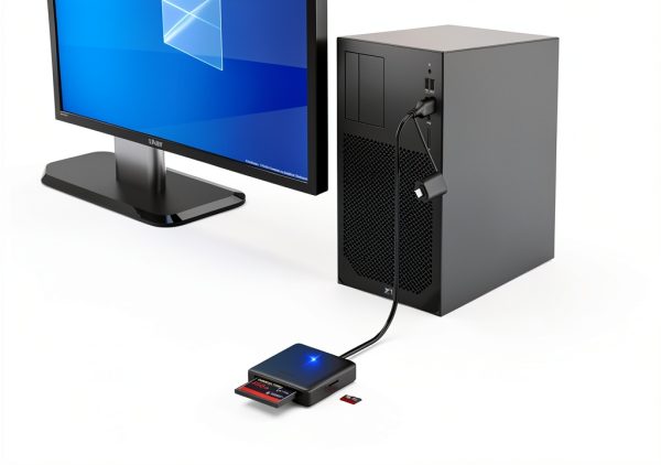 BENFEI USB‑C/USB 3.0 4‑in‑1 Card Reader SD MicroSD CF Memory Stick-3