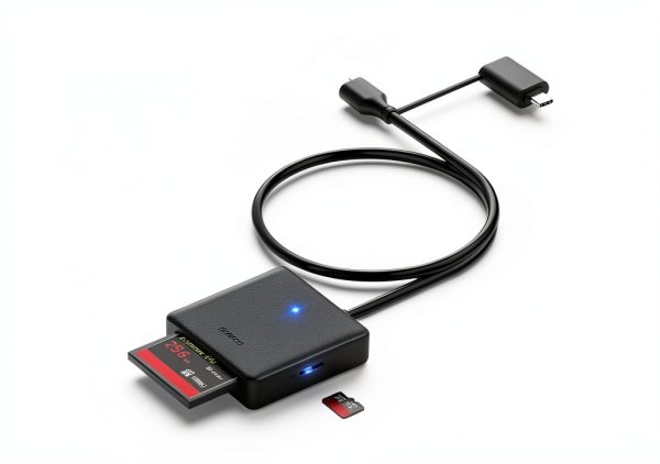 BENFEI USB‑C/USB 3.0 4‑in‑1 Card Reader SD MicroSD CF Memory Stick-1