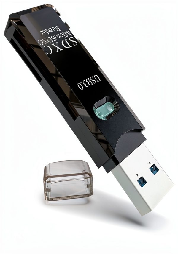 Wansurs USB 3.0 Dual Slot SD Card Reader CR034 Black 1 Pack-7