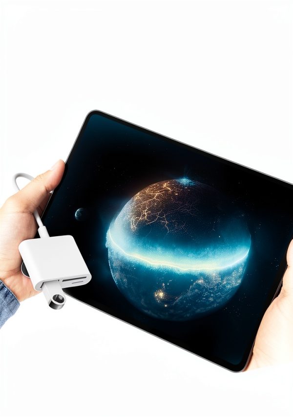 USB C SD Card Reader Oyuiasle White Multi Slot USB C Adapter with Plug-5