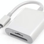 xdgeLoad USB C SD Card Reader 3 Slots White Compact Multi Card Adapter-0