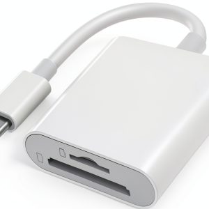 xdgeLoad USB C SD Card Reader 3 Slots White Compact Multi Card Adapter-0