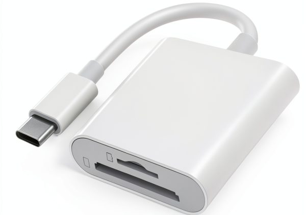 xdgeLoad USB C SD Card Reader 3 Slots White Compact Multi Card Adapter-0