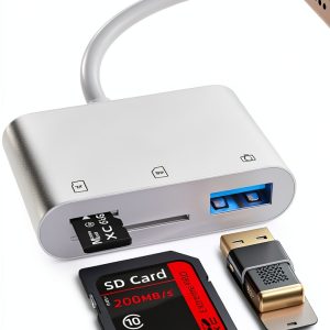 Bwttcb Lightning SD Card Reader for iPhone 13 Pro – High Speed 3‑Slot-0