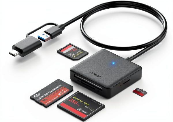 BENFEI USB‑C/USB 3.0 4‑in‑1 Card Reader SD MicroSD CF Memory Stick-0