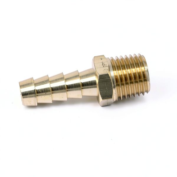 1/4" NPT Male to 5/16" Hose Barb Brass Fuel Fitting Adapter by SOKA-3