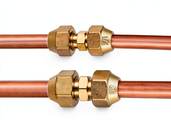 Copper Pipe Connectors ZBIAOJNU Brass 3/8 & 1/4 Inch Set-1